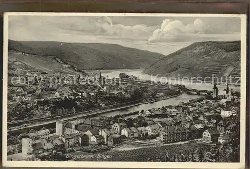 Bingen Rhein mit Bingerbrueck Kat. Bingen am Rhein