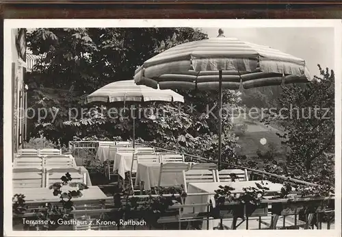 Raitbach Schopfheim Gasthof zur Krone Terrasse Kat. Schopfheim