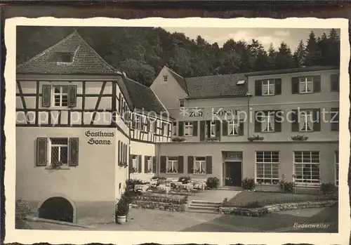 Badenweiler Gasthaus zur Sonne Kat. Badenweiler