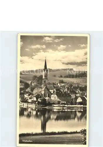 Vilshofen Donau Ortsansicht mit Kirche Kat. Vilshofen an der Donau