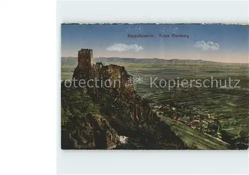 Rappoltsweiler Haut Rhin Elsass Burgruine Giersberg Panorama Kat. Ribeauville