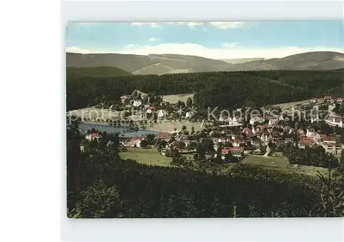 Hahnenklee Bockswiese Harz Panorama Blick vom Bocksberg heilklimatischer Kurort Kat. Goslar