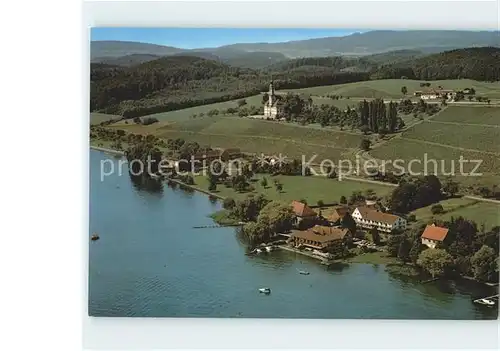 Birnau Basilika Bodensee Fliegeraufnahme Kat. Uhldingen Muehlhofen