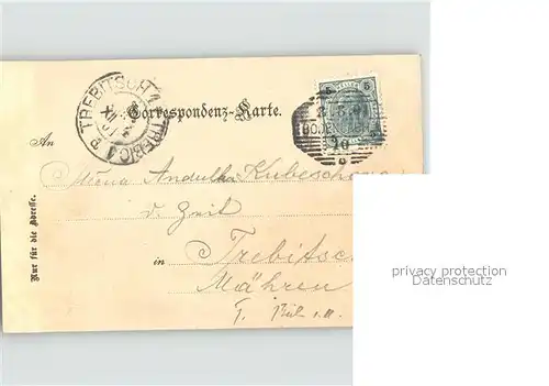 Tetschen Bodenbach Boehmen Schloss und Kettenbruecke Elbe Bahnpost Kat. Decin