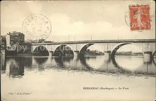 Bergerac Pont Stempel auf AK Kat. Bergerac