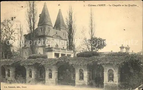 Anet Chateau Chapelle et les Fouilles Kat. Anet