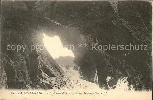 Saint Lunaire Interieur de la Grotte des Hirondelles Kat. Saint Lunaire