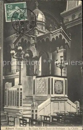 Albert Somme Basilique Notre Dame de Brebieres La Chaire Stempel auf AK Kat. Albert