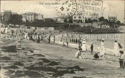 Saint Quay Portrieux Plage a l heure du Bain Stempel auf AK Kat. Saint Quay Portrieux