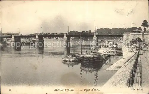 Alfortville Pont d Ivry Bateau Kat. Alfortville