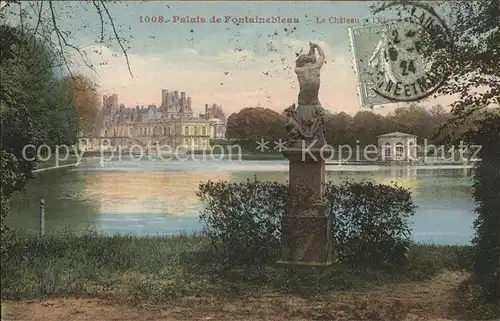 Fontainebleau Seine et Marne Palais Chateau Pavillon Statue Monument Kat. Fontainebleau