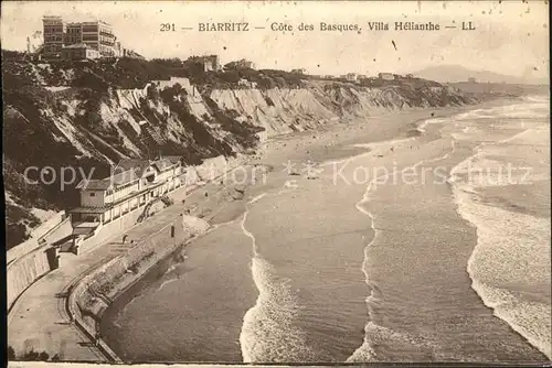 Biarritz Pyrenees Atlantiques Cote des Basques Villa Helianthe Plage Kat. Biarritz