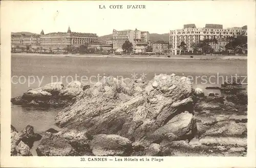 Cannes Alpes Maritimes Les Hotels et la Plage Kat. Cannes