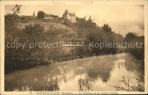 Sainte Suzanne Mayenne Chateau et la riviere d Erve Kat. Sainte Suzanne