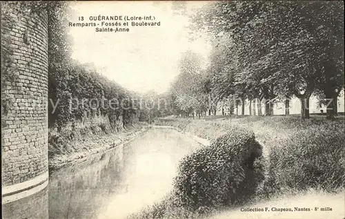 Guerande Remparts Fosses et Boulevard Sainte Anne Kat. Guerande