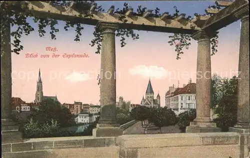 Metz Moselle Blick von der Esplanade Kat. Metz