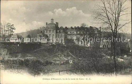 Harcourt Eure Chateau vue prise de la Route de Caen Kat. Harcourt