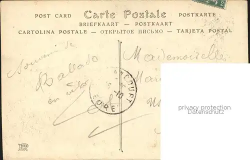 Chartres Eure et Loir Cathedrale vue prise de Cachemback Stempel auf AK Kat. Chartres