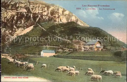Lourdes Hautes Pyrenees Le Funuculaire Moutons Kat. Lourdes