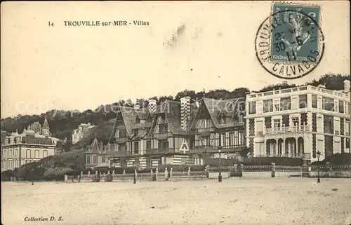 Trouville sur Mer Villas Stempel auf AK Kat. Trouville sur Mer