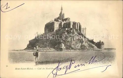 Mont Saint Michel Abbaye Cote du Nord Ouest Kat. Pontorson