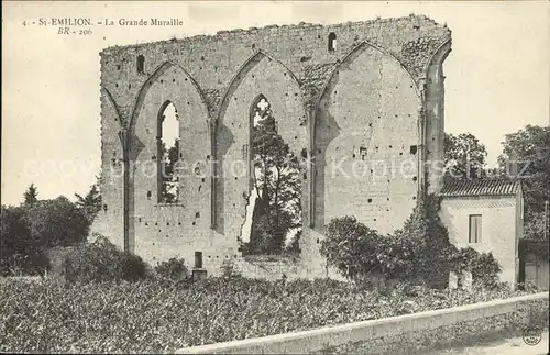 Saint Emilion La Grande Muraille Ruines Kat. Saint Emilion