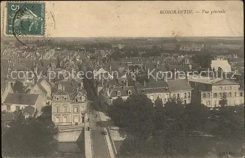 Romorantin Lanthenay Vue generale Stempel auf AK Kat. Romorantin Lanthenay