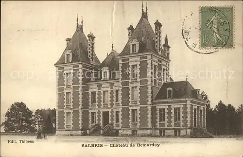 Salbris Chateau de Remarday Stempel auf AK Kat. Salbris