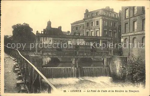 Lisieux Pont de Caen Riviere la Touques Kat. Lisieux