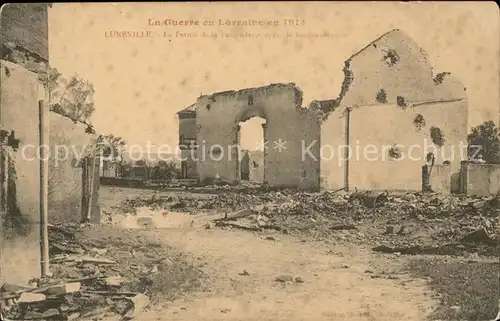 Luneville Ferme de la Faisanderie Ruines Grande Guerre 1. Weltkrieg Kat. Luneville