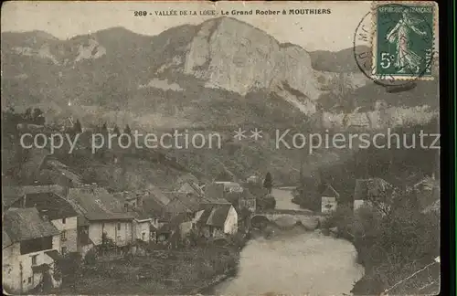 Mouthier-Haute-Pierre Le Grand Rocher Vallee de la Loue Stempel auf AK / Mouthier-Haute-Pierre /Arrond. de Besancon