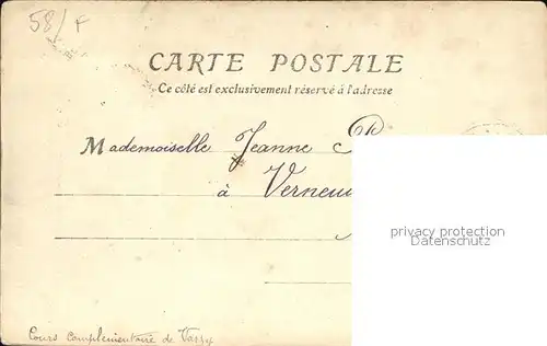 Monceaux le Comte Chateau du Reconfort Stempel auf AK Kat. Monceaux le Comte