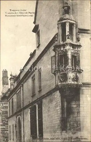 Troyes Aube Tourelle de l Hotel de Marisy Monument historique Kat. Troyes