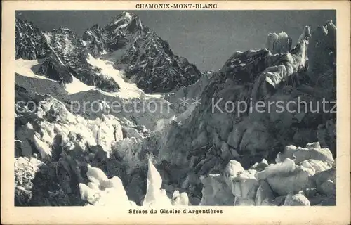 Chamonix Seracs du Glacier d Argentieres Gletscher Kat. Chamonix Mont Blanc