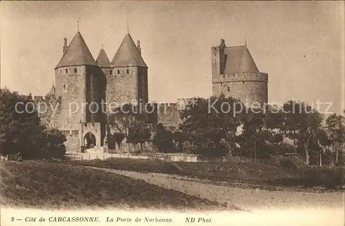 Carcassonne Porte de Narbonne Cite Festung Kat. Carcassonne