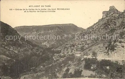 Peyreleau Vallee de la Jonte Rocher de Capluc Kat. Peyreleau