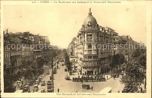 Paris Boulevard des Italiens et Boulevard Hausmann Kat. Paris