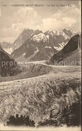 Chamonix Mer de Glace Glacier Eismeer Gletscher Kat. Chamonix Mont Blanc