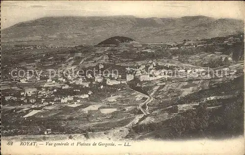 Royat Puy de Dome Vue generale Plateau de Gergovie Kat. Royat