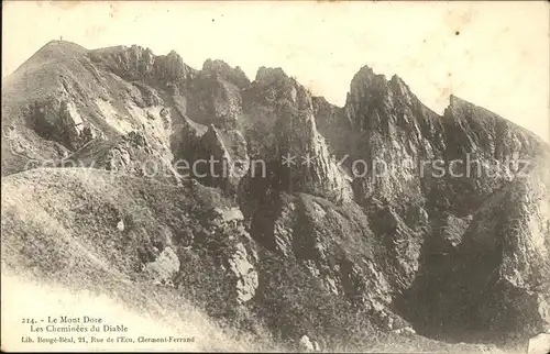 Mont Dore Puy de Dome Cheminees du diable Gebirgspanorama Kat. Mont Dore