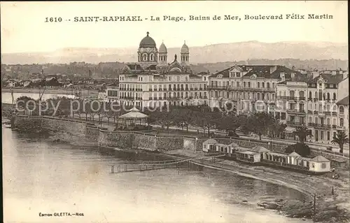 Saint Raphael Var Plage Bains de Mer Boulevard Felix Martin Kat. Saint Raphael