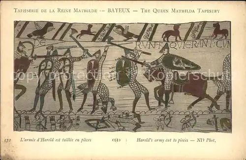 Bayeux Tapisserie de la Reine Mathilde Armee d Harold Kat. Bayeux