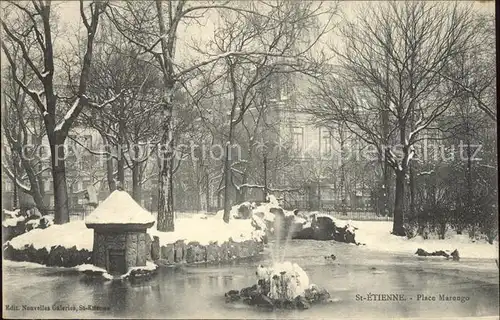 Saint Etienne Loire Place Marengo en hiver Kat. Saint Etienne