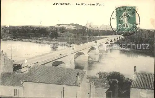 Avignon Vaucluse Nouveau Pont Stempel auf AK Kat. Avignon