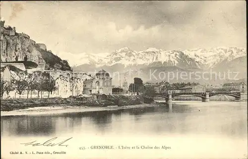 Grenoble Isere et la Chaine des Alpes Kat. Grenoble