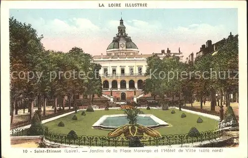 Saint Etienne Loire Jardins de la Place Marengo Hotel de Ville Kat. Saint Etienne