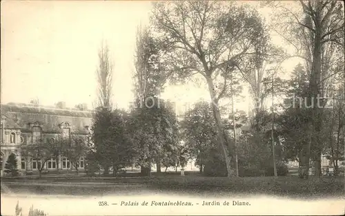 Fontainebleau Seine et Marne Palais Jardin de Diane Kat. Fontainebleau