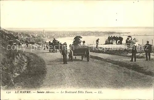 Sainte Adresse Boulevard Felix Faure Pferdekutsche Kat. Sainte Adresse