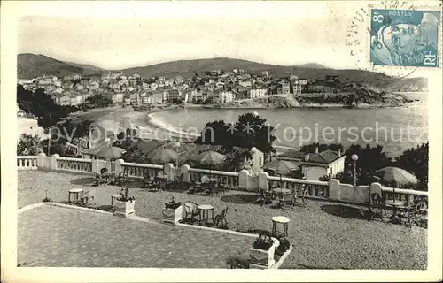 Banyuls sur Mer Vue prise de la terrasse du Miramar Stempel auf AK Kat. Banyuls sur Mer