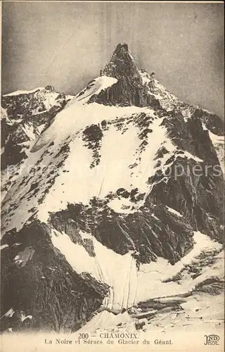 Chamonix La Noire et Seracs du Glacier du Geant Gletscher Kat. Chamonix Mont Blanc